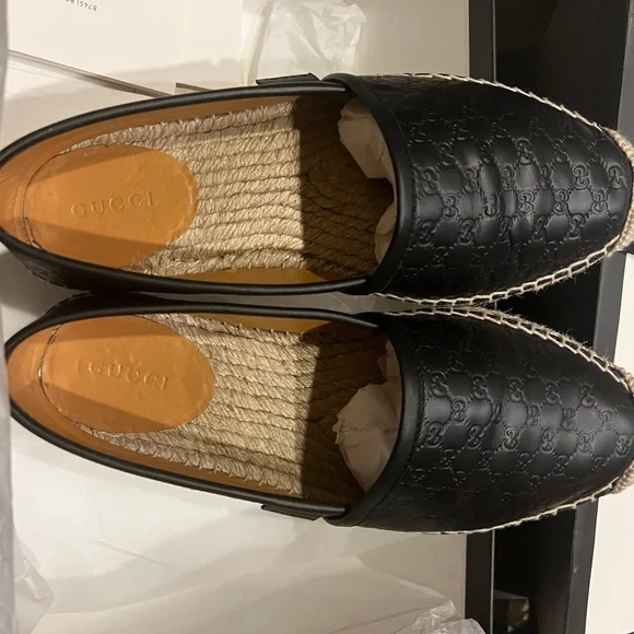 Gucci | Shoes | Authentic Gucci Leather Espadrille Size 355  display picture 1